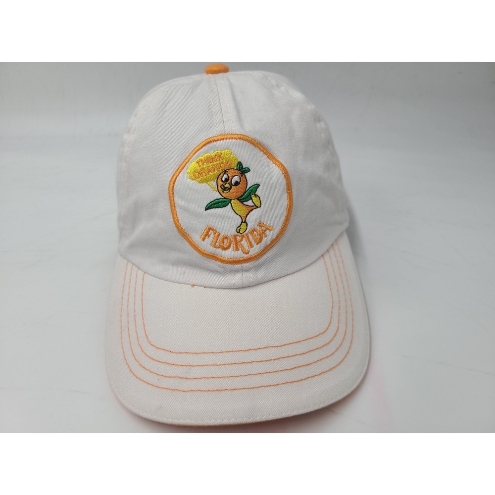 Florida Think Orange Strapback Adjustable Hat Cap Cotton Bird Men Women‎ White